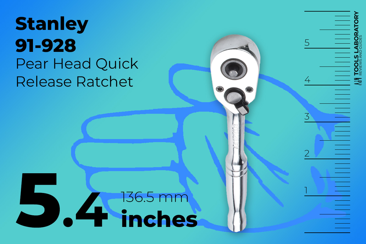 Stanley 91-928 small 5.38-inch length ratchet with stubby ratchet